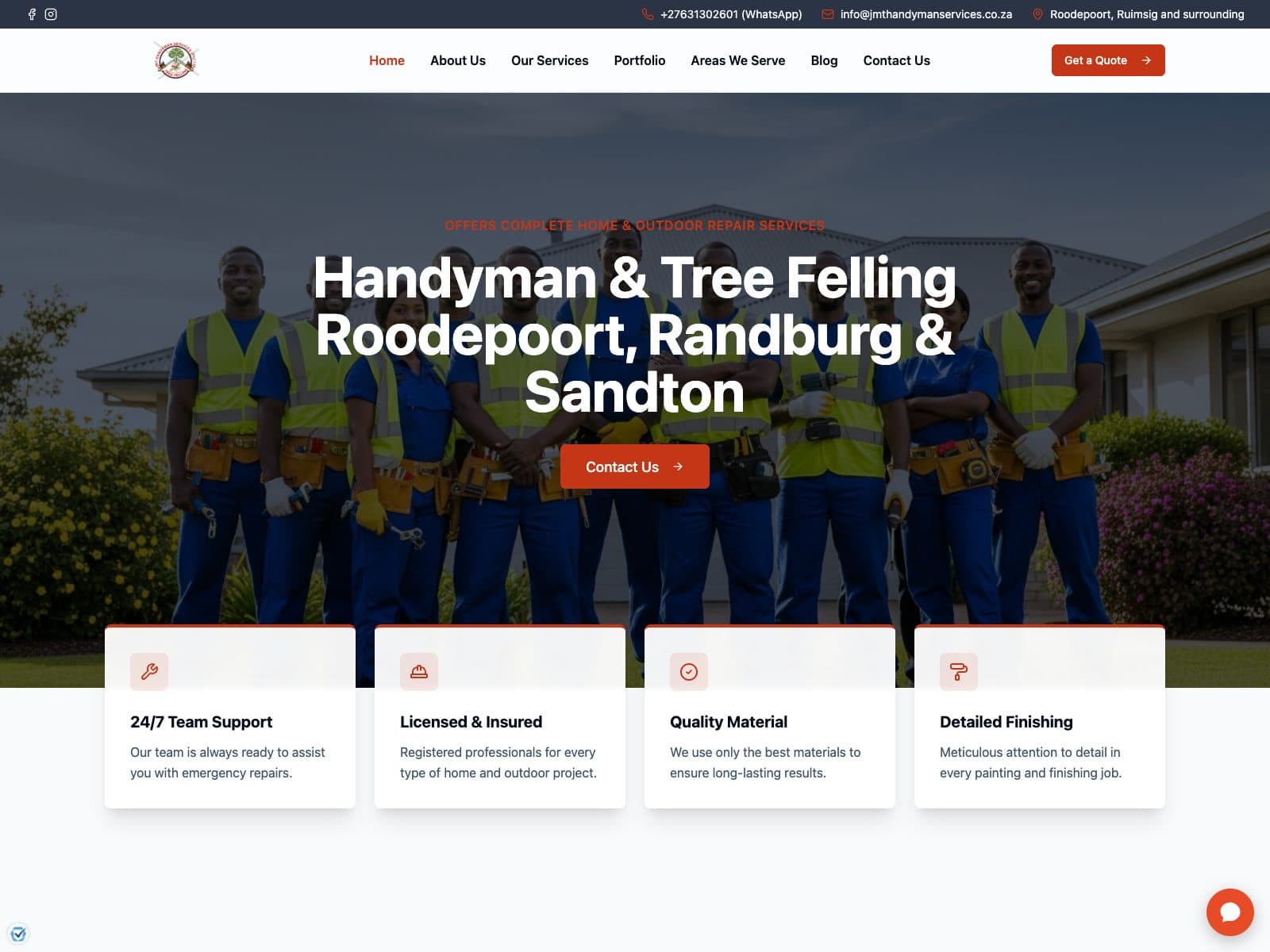 JMT Handyman Services website design