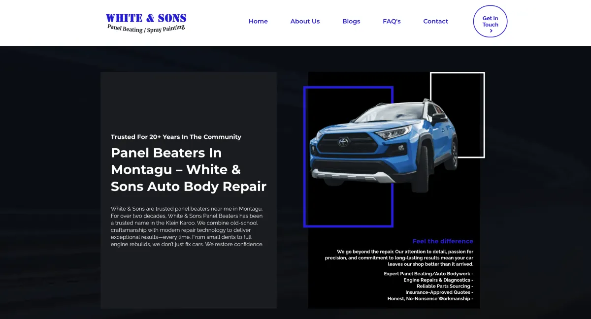 White & Sons Panel Beaters